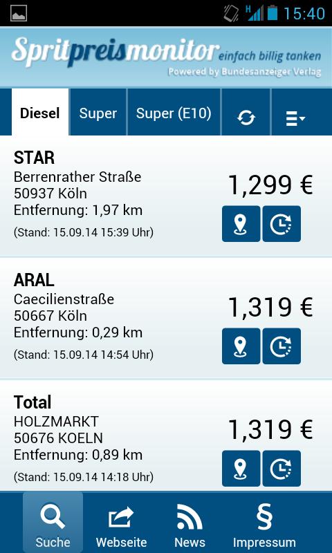 Spritpreismonitor Free Fur Android Apk Herunterladen