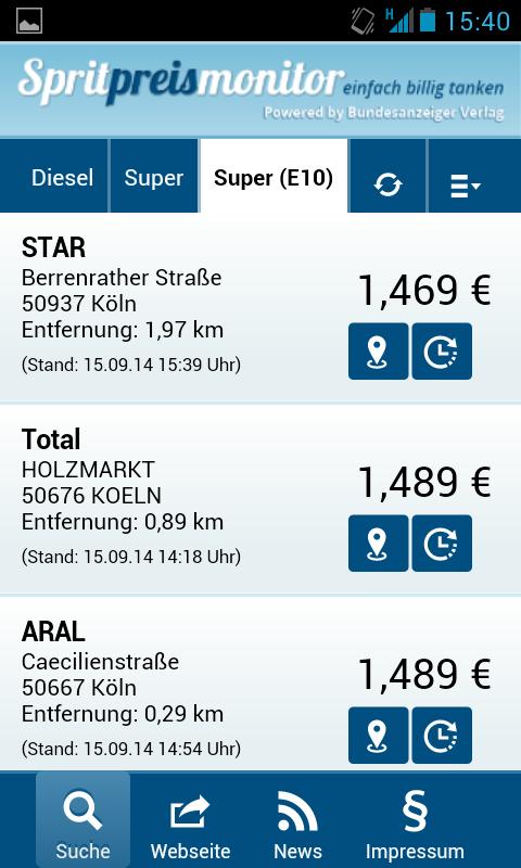 Spritpreismonitor Free Fur Android Apk Herunterladen
