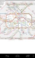 Berlin subway route network Affiche