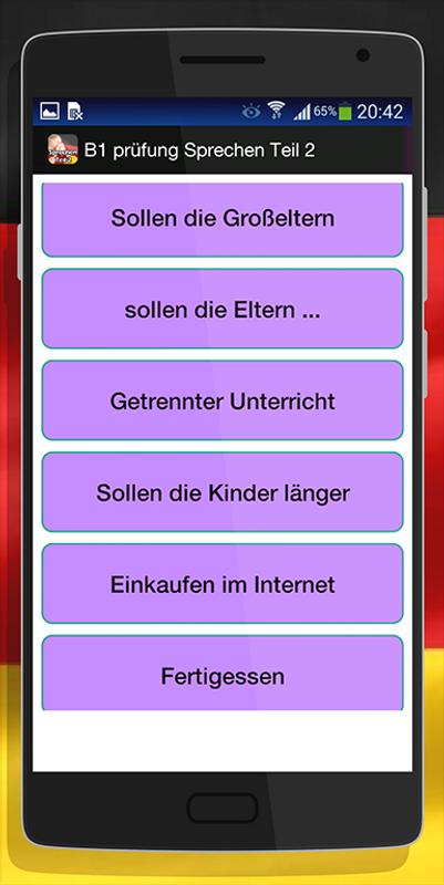 B1 Prüfung Sprechen Teil 2 для андроид скачать Apk