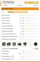 Rhodius TCO-Rechner imagem de tela 2