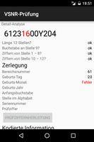 Versicherungsnummern-Prüfung Screenshot 2