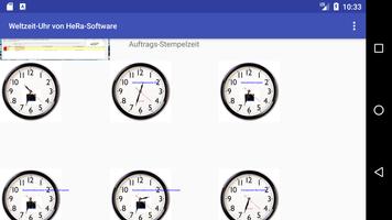 Weltzeit-Uhr von HeRa-Software Affiche