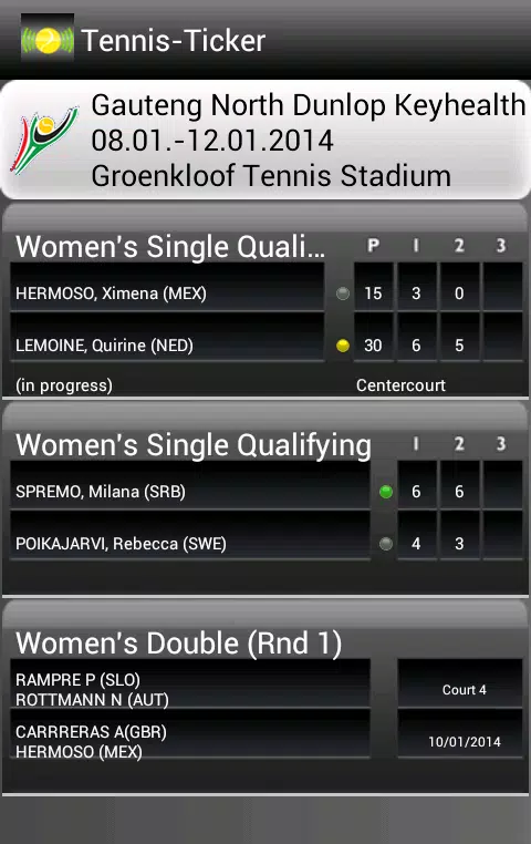 Tennis-Ticker APK pour Android Télécharger