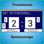 Tischtennis Anzeige