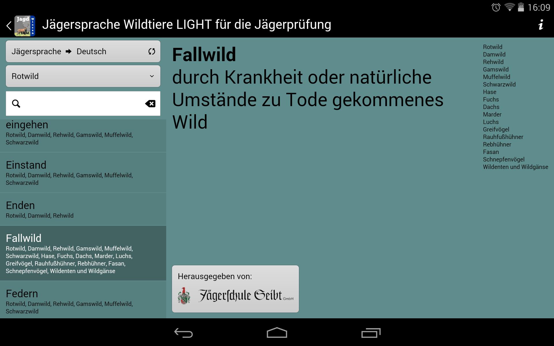 Jagersprache Wildtiere Light For Android Apk Download