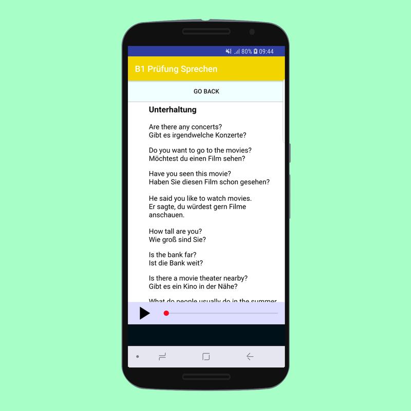 B1 Prüfung Deutsch Sprechen Teil 1 для андроид скачать Apk