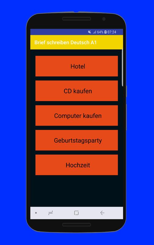 Brief Schreiben Deutsch A1 для андроид скачать Apk