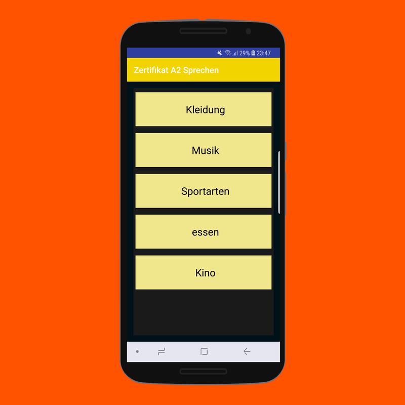 Zertifikat A2 Deutsch Sprechen Lernen Teil 1 для андроид скачать Apk