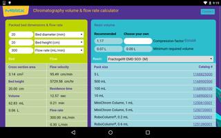 Chromatography Calculator capture d'écran 1