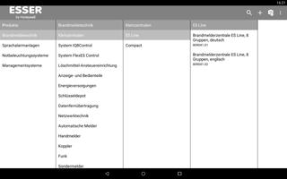 ESSER e-Catalog imagem de tela 2