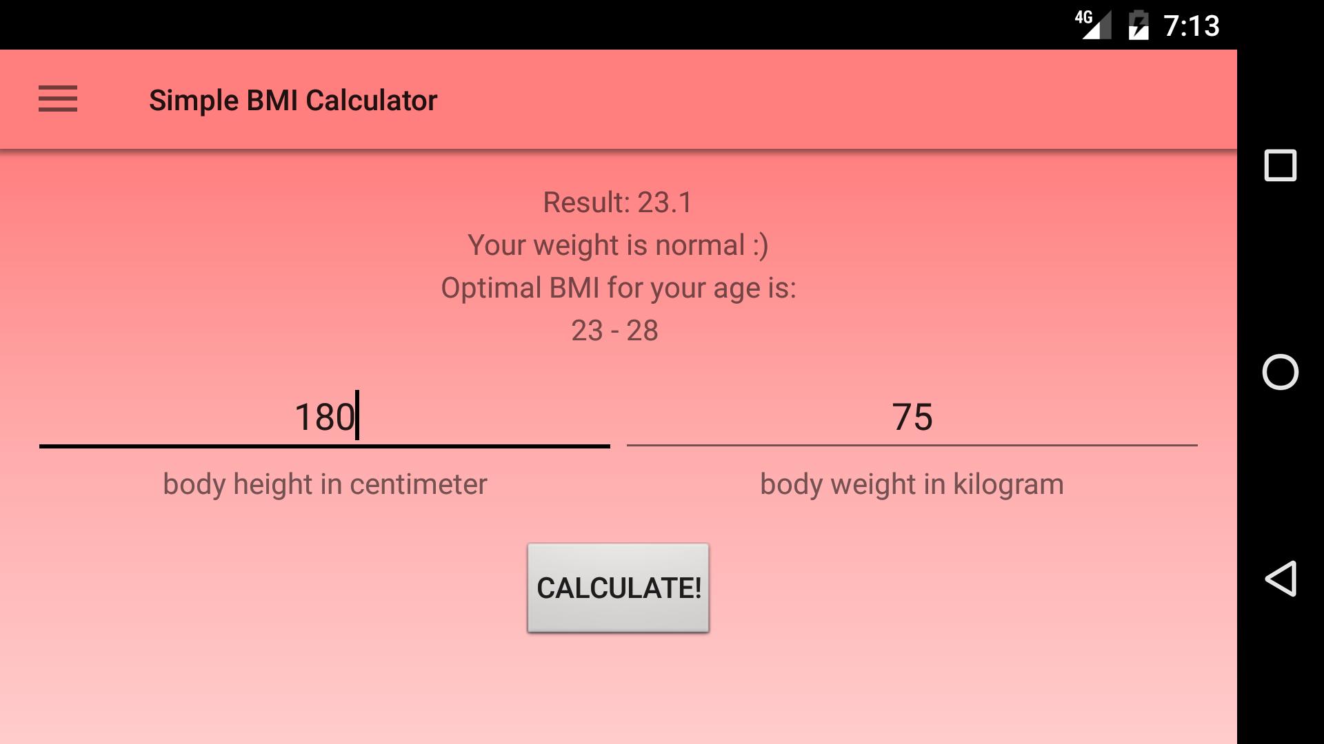Simple Bmi Calculator For Android Apk Download