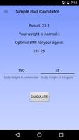 Simple BMI Calculator постер