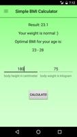 برنامه‌نما Simple BMI Calculator عکس از صفحه