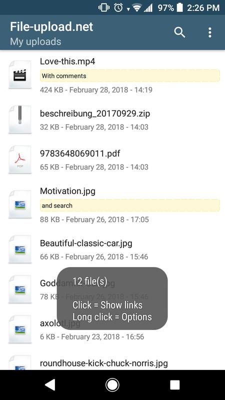 upload file for download