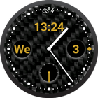 Carbon Gold Watch Face icône