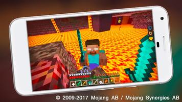 Herobrine आधुनिक Minecraft - Herobrine MCPE खोजें! पोस्टर