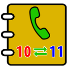 Contact Book - Convert 11<->10 digits phone number icon