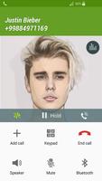 Fake Call Justin Bieber capture d'écran 1