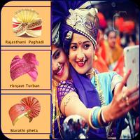 2018 Marathi Pheta Rajasthani Turban imag Editor الملصق