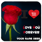 Write Text on Love photo 2018 Write Name On Heart‏ ไอคอน