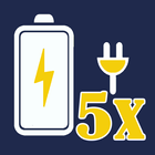 Ultra Fast Charger : Super 5x Fast 아이콘