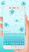 blue drop keyboard theme plakat