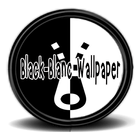 black-blanc whalpaper 4k icône
