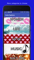 Instagrm Status and Captions 2017 captura de pantalla 1