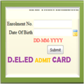 D.EL.ED ADMIT CARD