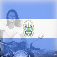 El Salvador Flag On Face Maker : Photo Editor ポスター