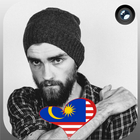 Malaysia Flag Heart Effect : Photo Editor ikon