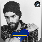 Nauru Flag Heart Effect : Photo Editor Zeichen