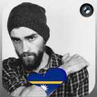 Nauru Flag Heart Effect : Photo Editor icône