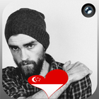 Singapore Flag Heart Effect : Photo Editor icono