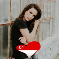 Singapore Flag Heart Effect : Photo Editor โปสเตอร์