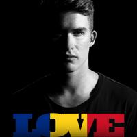 Romania Flag Love Effect : Photo Editor Affiche