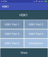 HSK 1 Learn Mandarin Chinese plakat