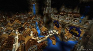 Underground City Minecraft Map Affiche