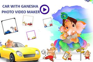 Car with Ganesh Visharjan Video Maker 2017 poster