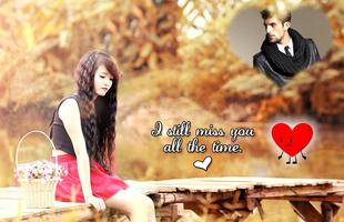 Miss You Photo Frame Affiche