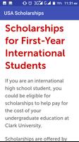 USA Scholarship Apply Online capture d'écran 1