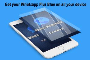 New Whatsapp Plus Blue Tips الملصق