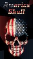 Amérique Skull Theme Affiche