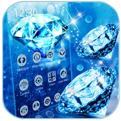 Blau Diamant Thema Tapete Blue Diamond APK Herunterladen