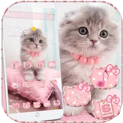 Pink Cute Kitty Cat Theme APK download