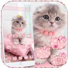 Pink Cute Kitty Cat Theme ikon