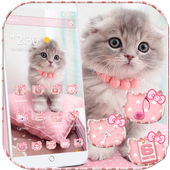 Pink Cute Kitty Cat Theme ไอคอน