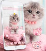 粉色貓咪桌面主題 海報