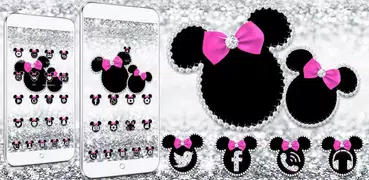 Diamond Minny Bow Theme Wallpaper